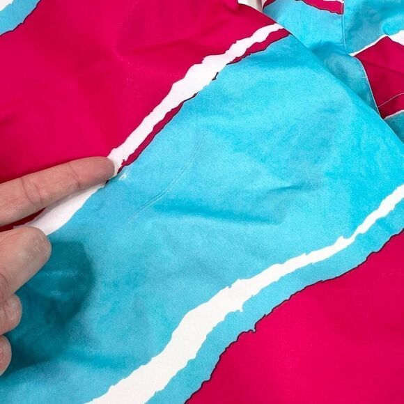 DC Exotex 5000 Ski Jacket Womens Medium Blue & Red Striped Lined Full Zip Hooded - Picture 10 of 12